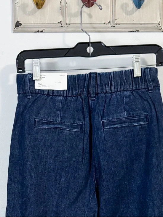 American Eagle Wide Leg Dark Indigo Denim Pants - Picture 3 of 3